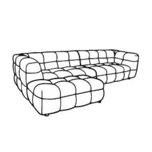 KENDALL 3-Sitzer Sofa / Récamiere links – Bouclé/ Beige
