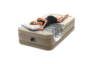 INTEX Ultra-Plüsch-Luftmatratze – Braun, Einzelbett