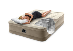 INTEX Ultra-Plüsch-Luftmatratze – braunes Doppelbett
