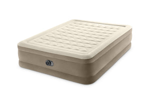 INTEX Ultra-Plüsch-Luftmatratze – braunes Doppelbett