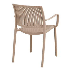 Manzano Outdoor Essstuhl – 4er-Set Taupe
