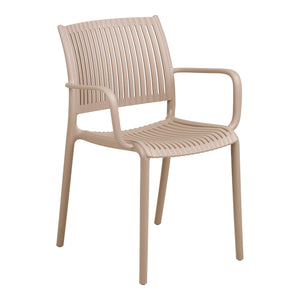 Manzano Outdoor Essstuhl – 4er-Set Taupe